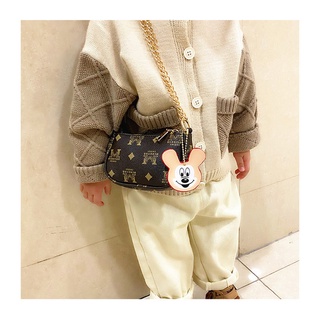 Korean Children's Messenger Bag Princess Shoulder Bag Baby Pu Bag Cute Girl Small Bag Fashion All-match Coin Purse