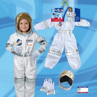 Kids Child Astronaut Costume Cosplay Space Suit Role Play House Kit Set for Boys Halloween Party Dress Up Educational