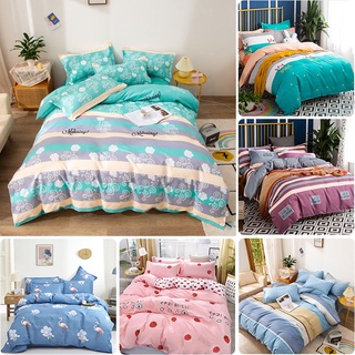Cute Cartoon Printed Sanding Quilt Cover 240x220 Soft Skin-friendly Double Duvet Cover King Size