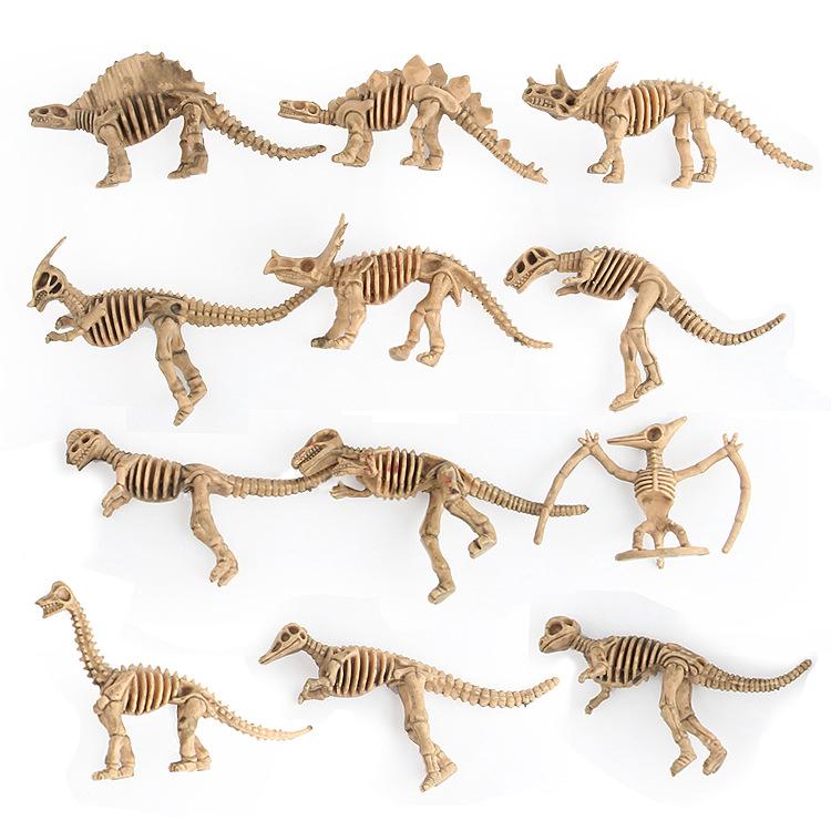 12 pcs/set Dinosaur model toy archaeological mining dinosaur skeleton simulation dinosaur
