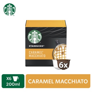 Starbucks Caramel Macchiato by Nescafe Dolce Gusto Coffee Pods, Box of 6 Plus 6, 127.8g