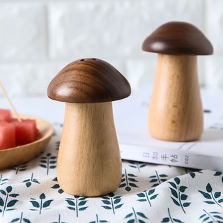 Wooden toothpick holder personalized mushroom simple toothpick box