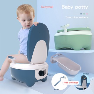 SunyMall Baby Potty Anti-Splash Kids Training Foldable Seat Removable Inner Layer Non-Slip Design