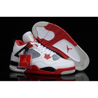 superbrand 100% Jordan Air Jordan AJ4 Black Red Basketball Shoes