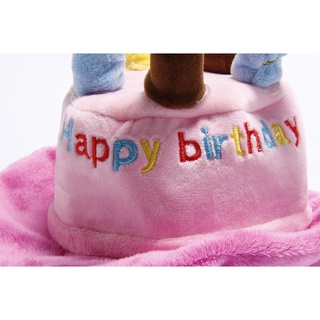 Cute Pets Dog Cats Birthday Caps Adjustable Corduroy Colorful Candles Small/Medium Dog Hat Puppy Cats Cosplay Costume Headwear (2)
