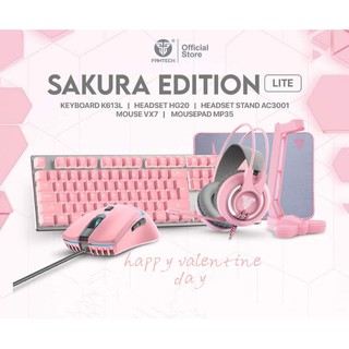 Promo price Fantech gaming bundle 6 in 1 Sakura Edition Set
