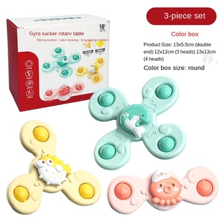 Spot▦✚4711 Rotating Flower Sucker Rotary Toys Baby Fun Dining Table and Chair Children Bathing Finge (7)