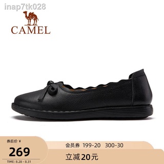 ∏✓Camel fitness foot music women s shoes 2021 summer soft-soled mother shoes leather shallow mouth f