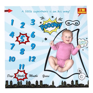 baby toyToys Scooter For Kidstiny buds☄✎Superhero Print Baby Monthly Milestone Blanket for Newborn I