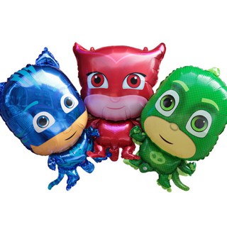 5pcs/set PJ Masks Theme Foil Balloon Set Cartoon Characters Kids Boy Birthday Party Decoration Supplies (5)