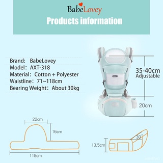 Kailangan ni babyBabeLovey Baby Carrier Infant Comfortable Breathable Multifunctional Sling Backpack
