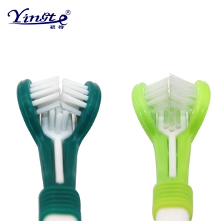 Pet Toothbrush Dog Toothbrush Three-head Toothbrush for Large Dogs Pet Oral Cleaning Supplies (4)