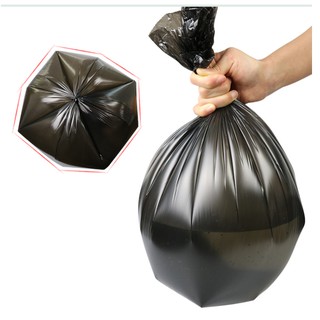 Black Plastic Trash Bag Garbage Bag 1 Roll Small / Large (3)