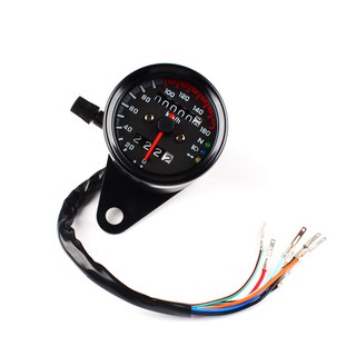Motorcycle Odometer Gauge Racer Backlight Speedometer Signal KM/H Cafe (1)