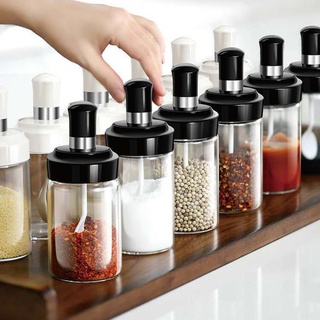 NS* Glass Jar Spice Airtight Containers Condiment Salt Seasoning Storage Bottle Spice Jars Pot