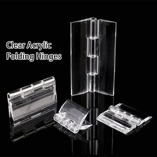 10pcs/set Transparent Acrylic Folding Hinges Plastic Box Hinges