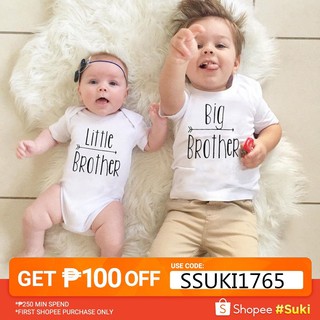 Big Brother T-shirt Little Brother Romper Clothes !!
