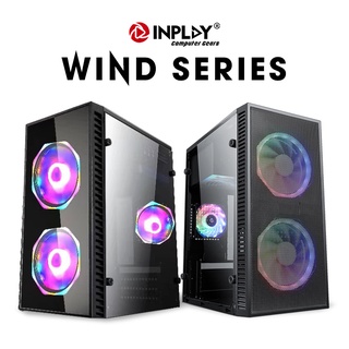 INPLAY Micro Atx PC Case Computer Case 3 Fan Slot USB I/O Port Tempered Glass Side Panel WIND01/05