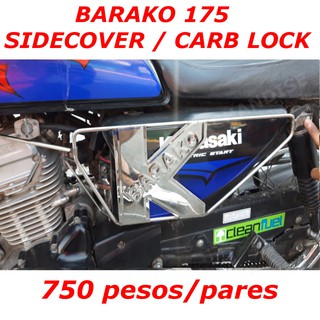 Barako 175 Stainless Sidecover Lock, Sidecover Support, Side cover "K Logo"