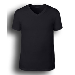 Plain Black Vneck Drifit QUIANA T-Shirt