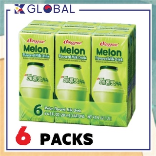 【Available】Binggrae flavored Melon milk 200ml X 6packs