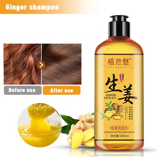Ginger Shampoo 300ml/1000ml Anti Hair Loss Nourishing Natural Hair Growth Fast Dense Thicker
