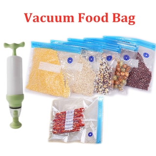 Reusable Food Vacuum Bag Silicone transparent food sealed Storage bag Food Vacuum Compression Vacuum Cooked Food Preservation Bag