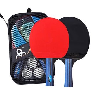 Table Tennis Racket Set 2 Ping Pong Paddles and 3 Ping Pong Balls Storage Pouch