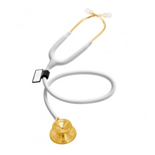 MDF Acoustica Lightweight Gold Stethoscope MDF747XP (White)