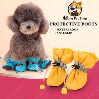 dog✸✕4Pcs Dog Boots Shoes Anti Slip Waterproof Puppy Rain Pet Cat Socks S/M/L/XL