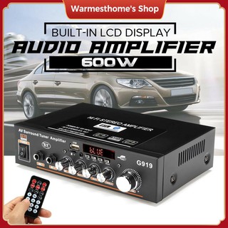 ♪『 Home Entertainment 』♫ 2CH Audio Player 600W 220V Amplifier HIFI Bluetooth Stereo Power AMP MP3 Karaoke USB SD FM AMP (1)