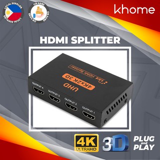 KHOME Ultra 1x4 HDMI Splitter Hdmi Switch Repeater Amplifier 1080P HD 4K Hdmi Spliter Hdmi Switcher