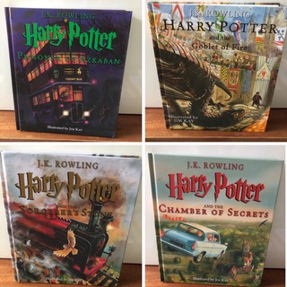 HARRY POTTER ILLUSTRATED Hardcover 4 Books Brand New