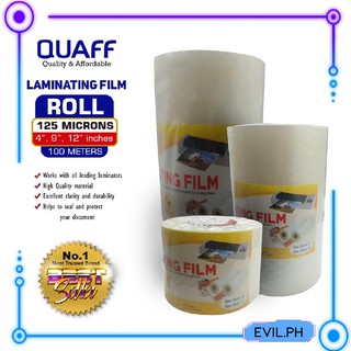 QUAFF Laminating Film Roll 4INCH - 9 inches - 12INCH || 125 Microns & 250 Microns