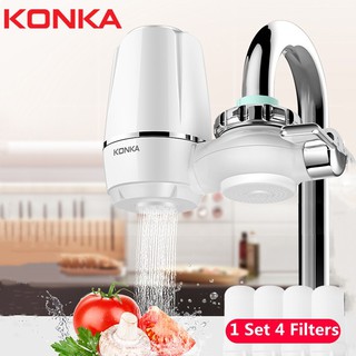 KONKA Water Purifier Tap With 4 Easy Install Filters Water Filter Removes Lead Fluoride And Chlorine Kitchen Faucets Purifier KPW-LT01(TZ)