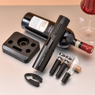 Electric Red Wine Opener Set With Foil Cutter Pourer Corkscrew Automatic Bottle Openers Kitchen Acce