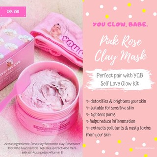Pink Rose Clay Mask by YouGlow,Babe.