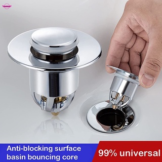Stainless Steel Bathroom Sink Stopper Pop up Anti Clogging Drain Stopper with Filter Basket for Bathtub Sink