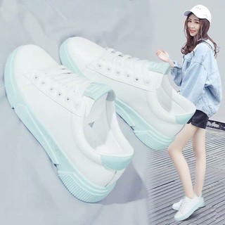 Sneakers Breathable single shoes Thick-soled white shoes Mesh women's shoes Flat casual shoes