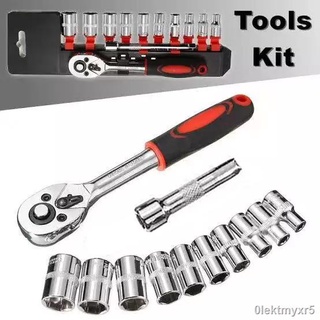 ✤【Happy shopping】 12pcs 1/2 inch Socket Wrench Set CR-V Drive Ratchet Wrench Spanner For Bicycle Mot