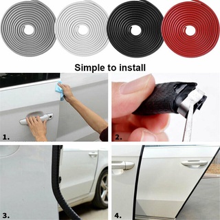 ☋⊙﹍5M Universal Car Door Edge Scratch Protector Strip Sealing Guard Trim Automobile Door Stickers