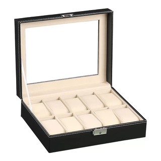 SHOPP INN 10 Grids Watch Storage Organizer Box Ring Collection Boxes