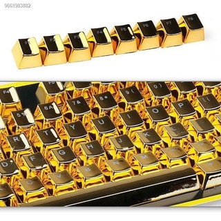 ♘✷PBT electroplated metal texture keycaps mechanical keyboard keycaps personality translucent keycap