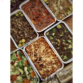 Food Covers❣▼☬CATERING Tray code RE315 12.4x8.6 2300ml Aluminum foil tray with Transparent Lid Cover (5)