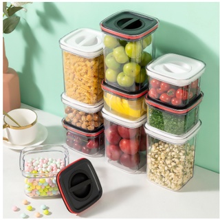 Airtight Dry Food Container Jar Canister Transparent Storage Kitchen Pantry (PET Plastic)