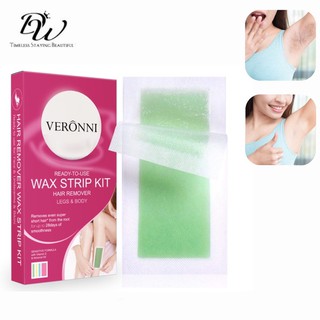 【20 in 1】DW VERONNI Hair Removal Wax Strip Double-sided Cold Wax Strip