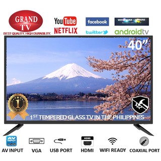 Grand 40" Smart LED TV with Tempered Glass