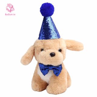 Ready stock Pet Dog Cat Puppy Collar Bowknot Hat Adjustable Sequin For Christmas Birthday Party (4)