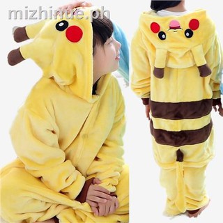 ❦❡☫Pikachu Pokemon Go Kid's Pajamas Sleepwear Cartoon Soft Flannel Boy Costume