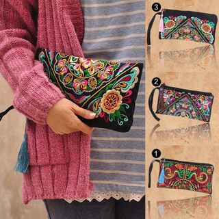 Fashion National wind satin embroidery hand bag (2)